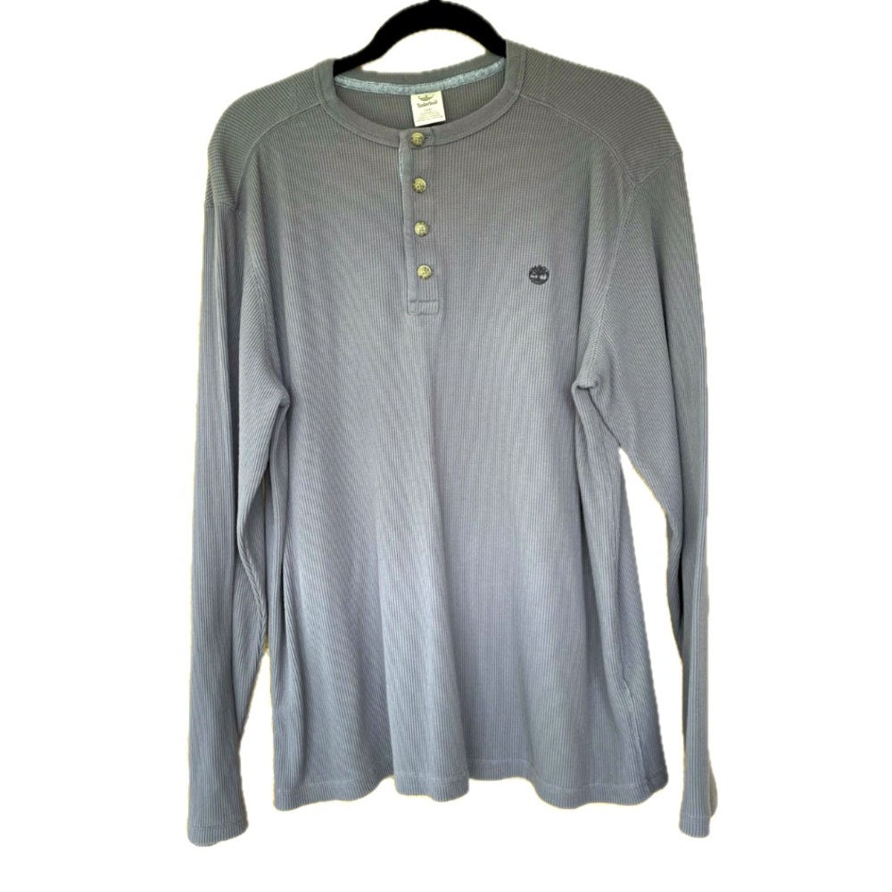 Timberland Regular Fit Waffle Long Sleeve Henley Shirt - Men’s Medium